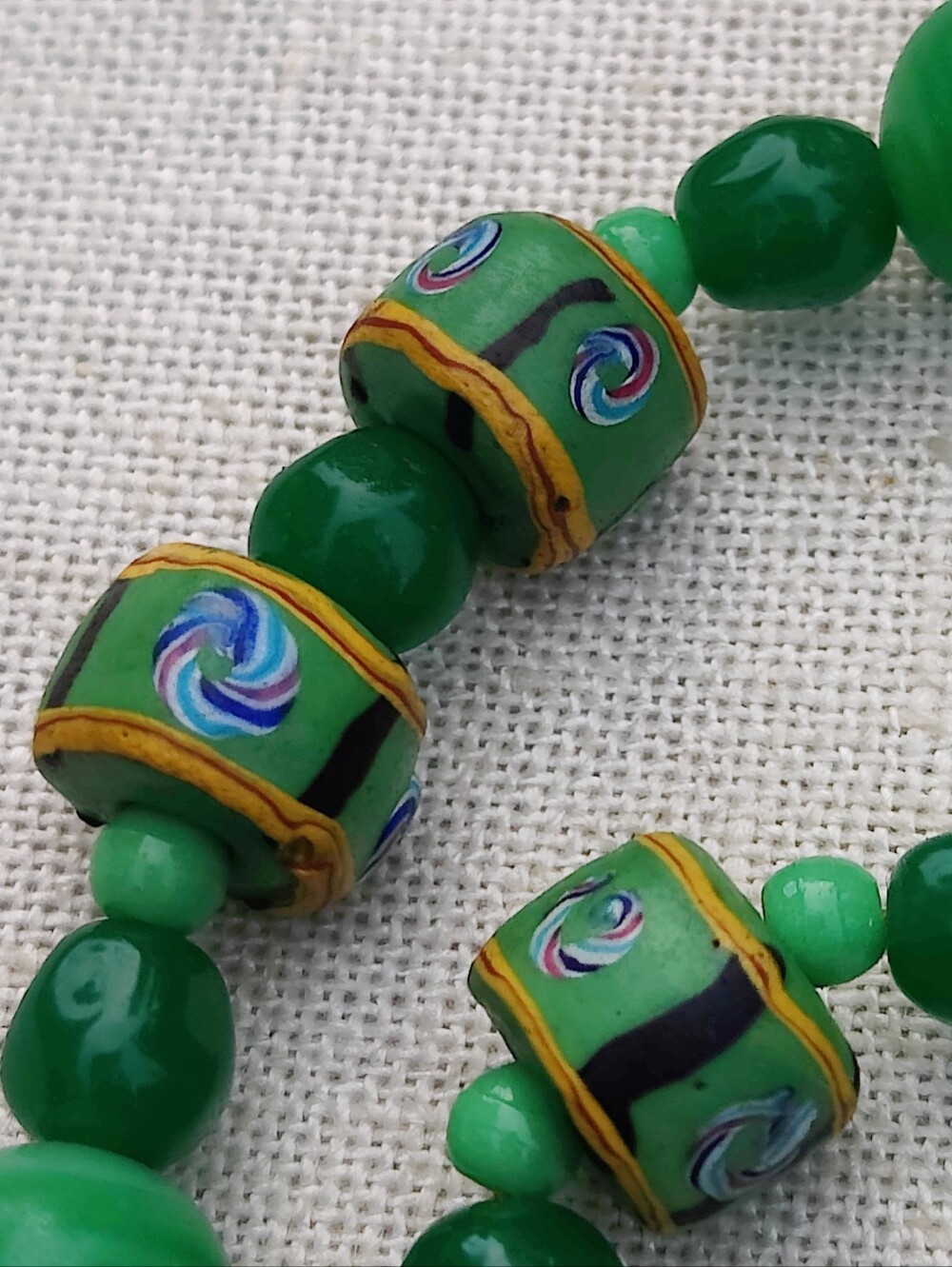 Antique African Trade Beads And  Art Glass Necklace - Picture 4 of 8
